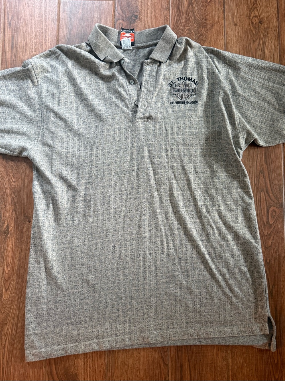 Harley Davidson US Virgin Islands Gray Polo Shirt / men’s xxl